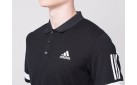 Поло Adidas цвет: Черный